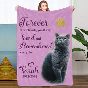 Personalized Pet Photo Blankets Custom Cat Dog Photo Blankets Pet Memorial Blanket