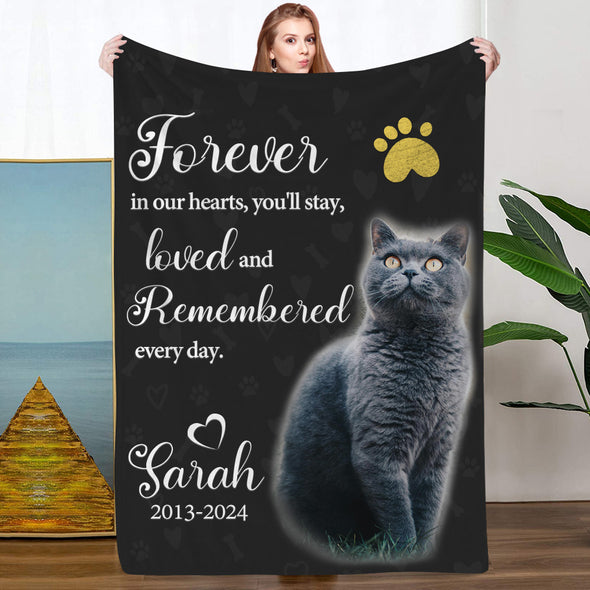 Personalized Pet Photo Blankets Custom Cat Dog Photo Blankets Pet Memorial Blanket