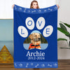 Personalized Pet Photo Blankets Custom Cat Dog Photo Blankets Pet Memorial Blanket Gift for Pet Lover