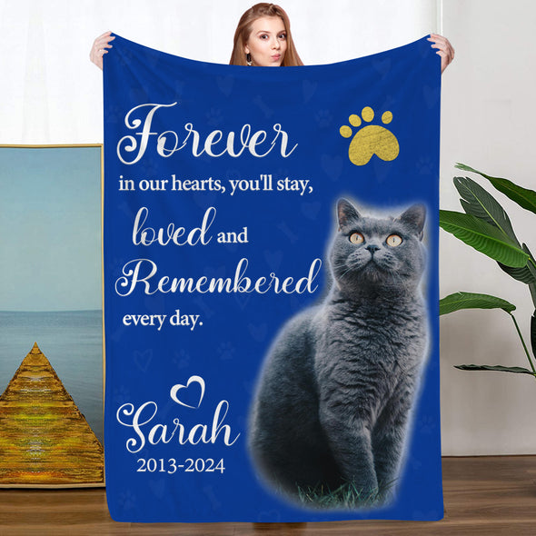 Personalized Pet Photo Blankets Custom Cat Dog Photo Blankets Pet Memorial Blanket