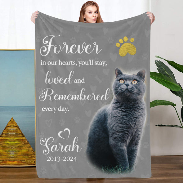 Personalized Pet Photo Blankets Custom Cat Dog Photo Blankets Pet Memorial Blanket