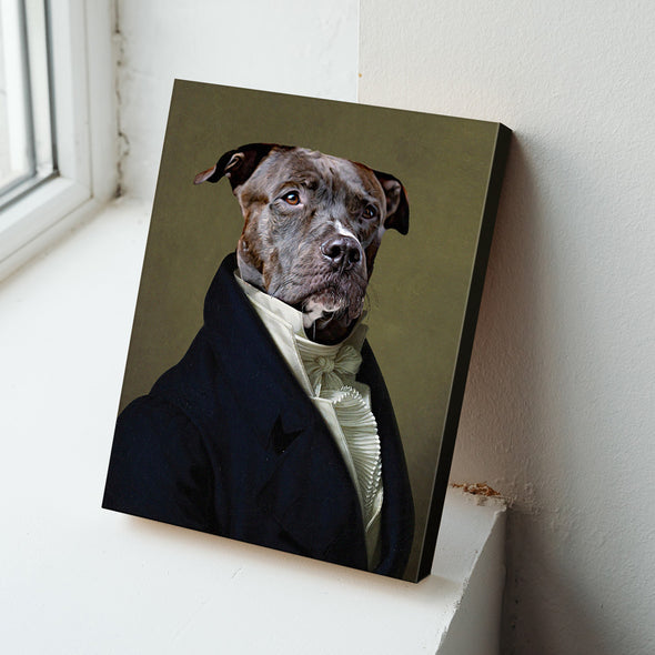 Personalized Pet Portrait Canvas Print Wall Art Custom Pet Canvas Living Room Decor