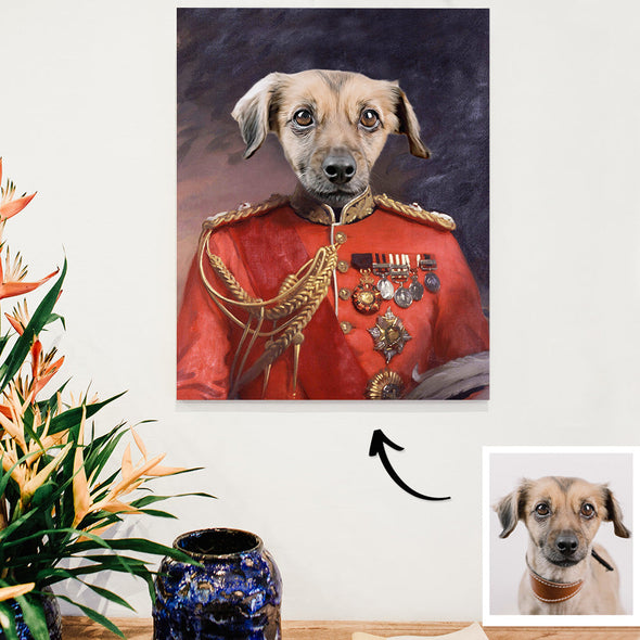 Custom Pet Portrait Canvas Prints Renaissance Style Royal Pet Portrait Funny Painting Christmas Gift