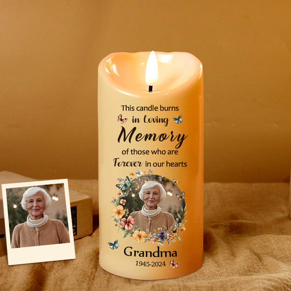 Personalized Photo 3D LED Candles for Loss of Loved One Bereavement Gift Idea Mothers Day Gift