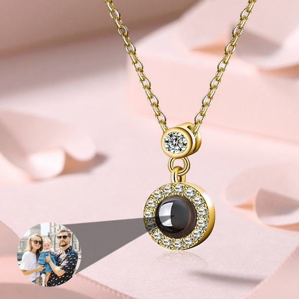 Personalized Projection Necklace Custom Heart Photo Necklace Love Photo Pendant Christmas Gift