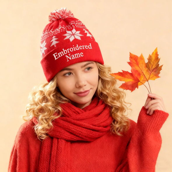 Personalized Santa Hats with Name Custom Embroidered Christmas Season Hats for Family Custom Text Hats