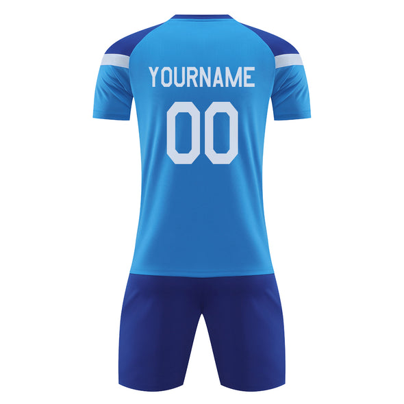 Personalized Soccer Uniform Set for Adult Kids Custom Soccer Shirt and Shorts with Name Number Logo