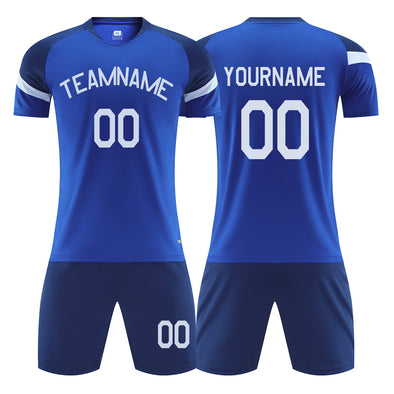 Personalized Soccer Uniform Set for Adult Kids Custom Soccer Shirt and Shorts with Name Number Logo