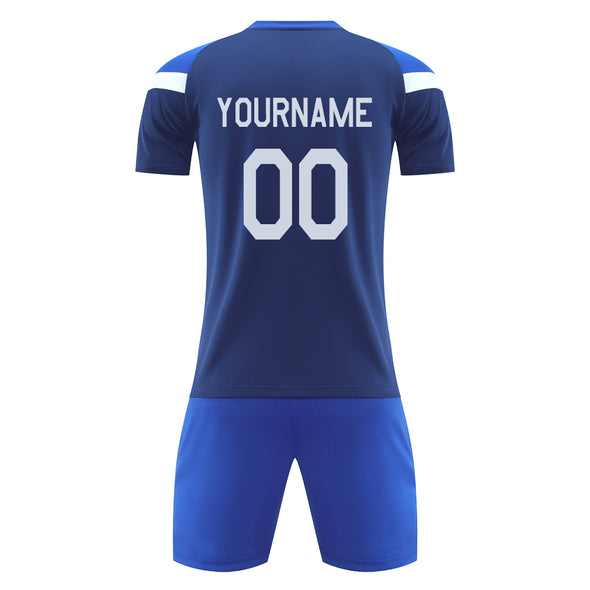 Personalized Soccer Uniform Set for Adult Kids Custom Soccer Shirt and Shorts with Name Number Logo