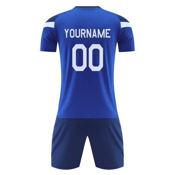 Personalized Soccer Uniform Set for Adult Kids Custom Soccer Shirt and Shorts with Name Number Logo