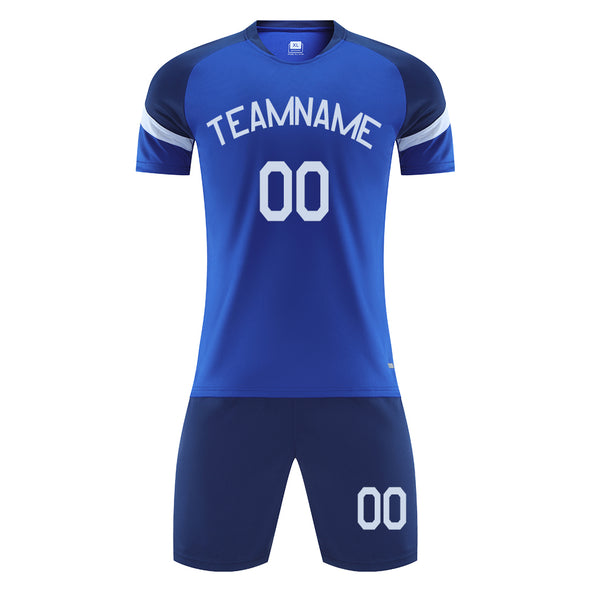 Personalized Soccer Uniform Set for Adult Kids Custom Soccer Shirt and Shorts with Name Number Logo