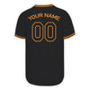 Personalized Your Own Black Orange Baseball Jerseys for Adult Kids