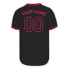 Personalized Black Baseball Jerseys with Name Logo for Adult Kids