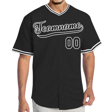 Custom Black Authentic Baseball Jerseys Personalized Varsity Baseball Sports Uniform for Adult Kids