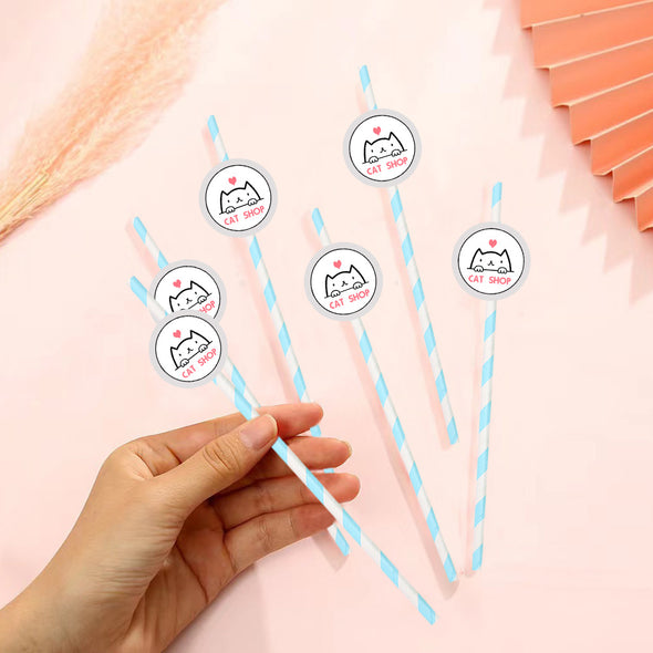 Custom Logo Straws Personalized Company Straws Business Branding Straws Custom Face Drinking Straws