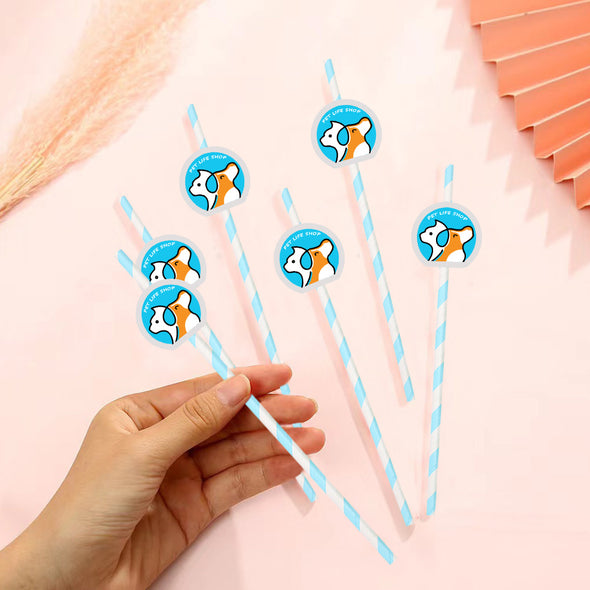 Custom Logo Straws Personalized Company Straws Business Branding Straws Custom Face Drinking Straws