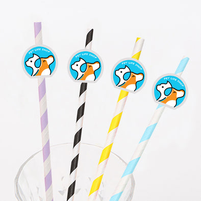 Custom Logo Straws Personalized Company Straws Business Branding Straws Custom Drinking Straws
