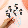 Personalized Graduation face straws Graduation Face Straw Custom Drink straws for Graduation Party