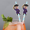 Personalized Graduation face straws Graduation Face Straw Custom Drink straws for Graduation Party