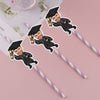 Personalized Graduation face straws Graduation Face Straw Custom Drink straws for Graduation Party
