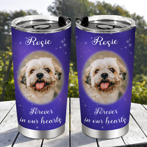 Personazed Dog Loss Memorial Gift Custom Pet Memorial Tumblers Cup Dog Cat Photo Cup