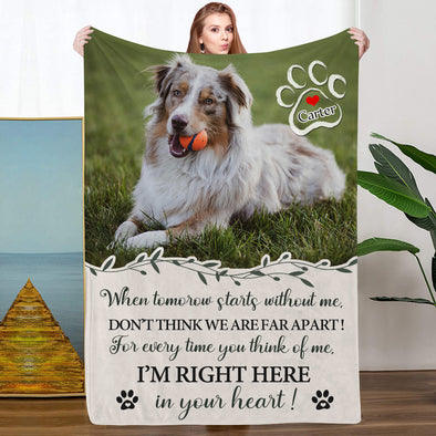 Pet Loss Gift Blanket Custom Pet Memorial Blanket Custom Pet Blanket Hug This Pet in Your Heart