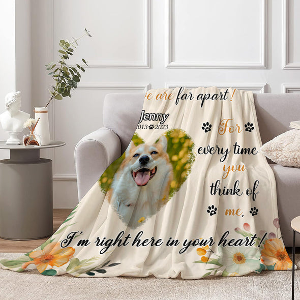 Pet Loss Gift Custom Pet Blanket Custom Pet Memorial Blanket Dog Loss Gift Pet Forever in Your Heart