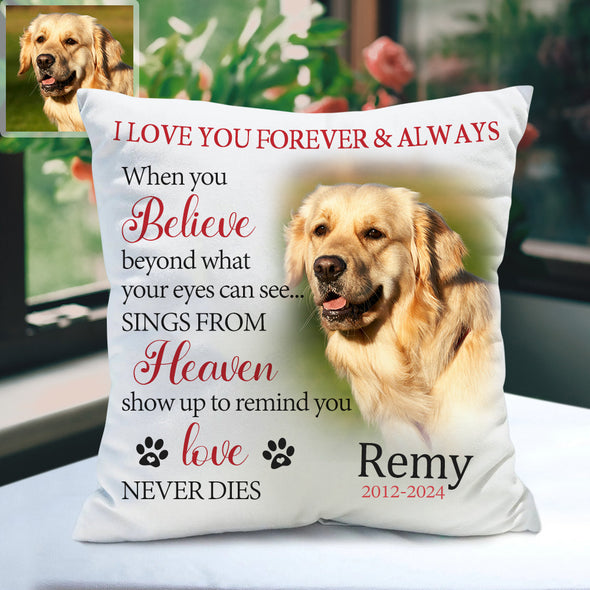 Pet Loss Memorial Pillow Pet Pillow Dog Pillow Cat Pillow Custom Pet Pillow Custom Dog Pillow