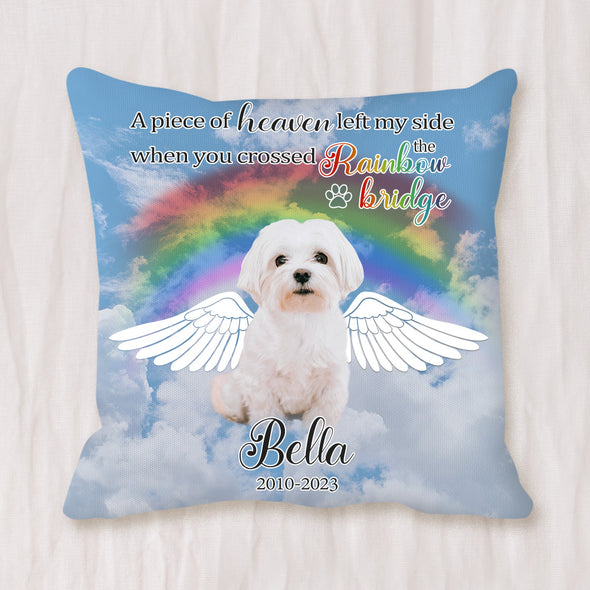 Pet Loss Memorial Pillow with Name Years Custom Pet Pillow Decorative Cushion Cover Christmas Gift