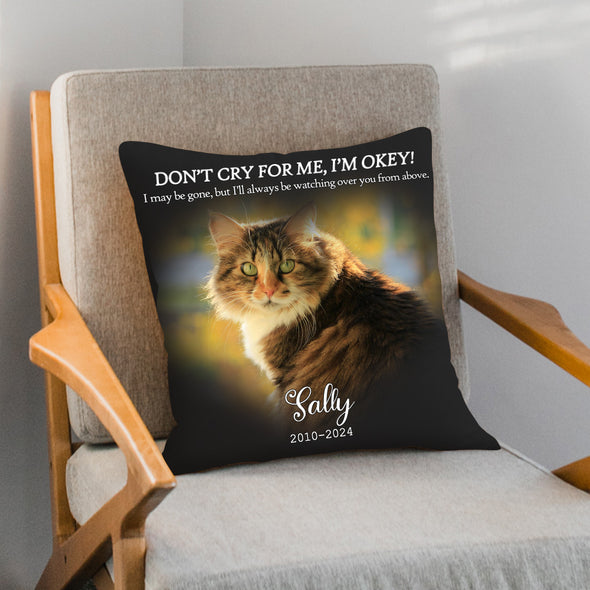 Pet Loss Memorial Pillow Custom Pet Pillow Decorative Cushion Cover Pet Loss Gift Fathers Day Gift