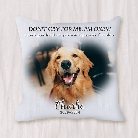 Pet Memorial Pillow Custom Pet Photo Pillow Decorative Cushion Cover Pet Loss Gift Pet Memorial Gift