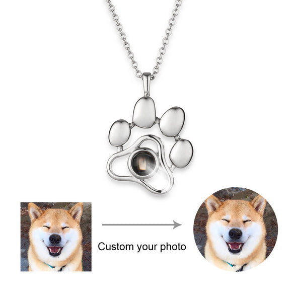 Custom Pet Photo Projection Necklace Personalized Pet Photo Necklace with Picture Inside