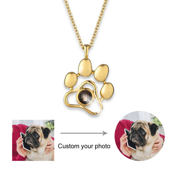 Customized Pet Photo Projection Necklace Personalized Pet Photo Necklace with Picture Inside