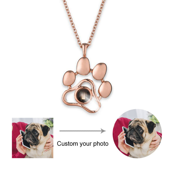 Personalized Pet Photo Projection Necklace Custom Pet Photo Necklace with Picture Inside