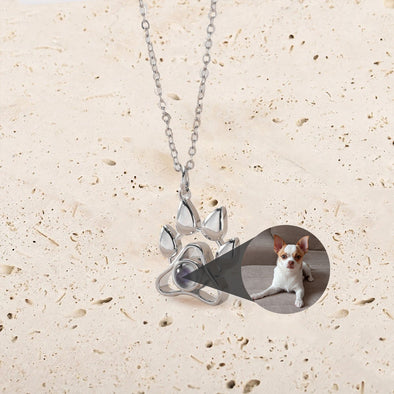 Personalized Pet Photo Projection Necklace Custom Pet Photo Necklace with Picture Inside