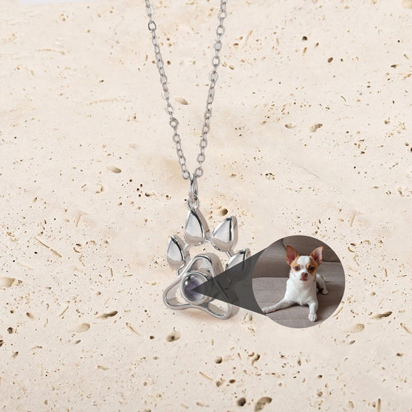 Customized Pet Photo Projection Necklace Personalized Pet Photo Necklace with Picture Inside