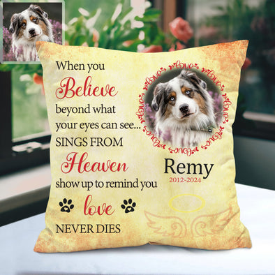 Pet Pillow Dog Pillow Cat Pillow Pet Loss Memorial Pillow with Name Years