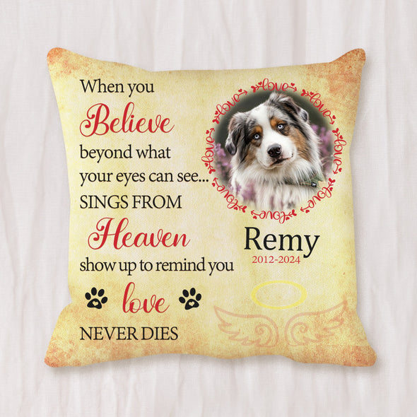 Pet Pillow Dog Pillow Cat Pillow Pet Loss Memorial Pillow with Name Years