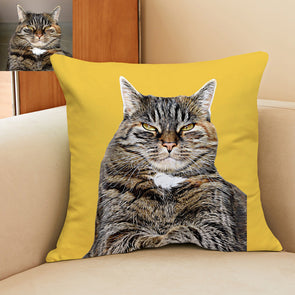 Christmas Gift Decorative Cushion Cover Pet Portrait Pillow Decorative Throw Pillows