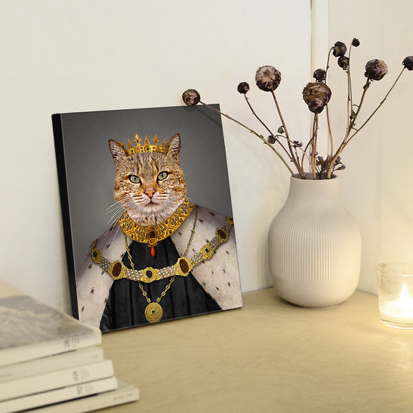 Custom Pet Portrait Canvas Print Personalized Royal Pet Portrait Painting Canvas