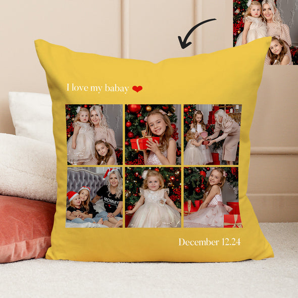 Photo Throw Pillows Decorative Cushion Custom Pillow Custom Throw Pillow Family Photo Collage Pillow