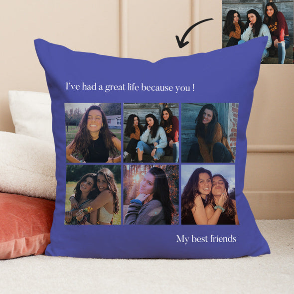 Photo Throw Pillow Decorative Cushion Custom Pillow Custom Throw Pillow Family Photo Collage Pillow