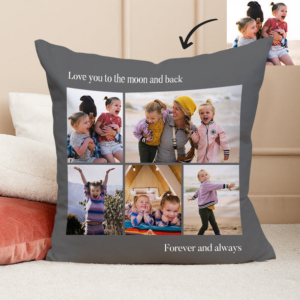 Photo Throw Pillow Decorative Cushion Custom Pillow Custom Throw Pillow Family Photo Collage Pillow