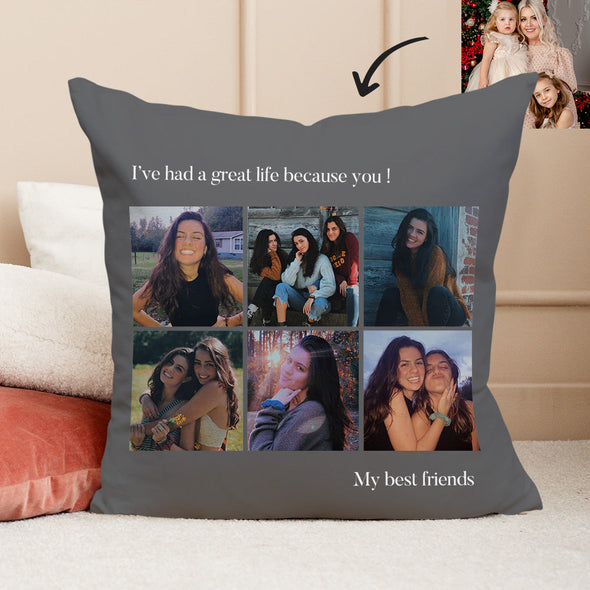 Photo Throw Pillow Decorative Cushion Custom Pillow Custom Throw Pillow Family Photo Collage Pillow