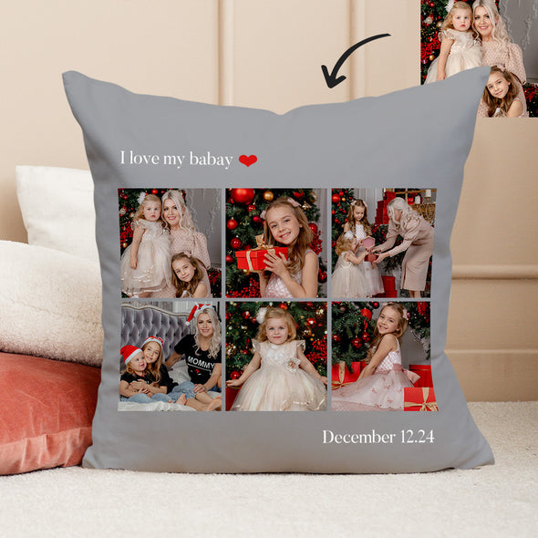 Photo Throw Pillows Decorative Cushion Custom Pillow Custom Throw Pillow Family Photo Collage Pillow