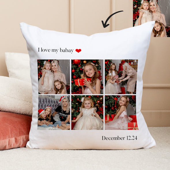 Photo Throw Pillows Decorative Cushion Custom Pillow Custom Throw Pillow Family Photo Collage Pillow