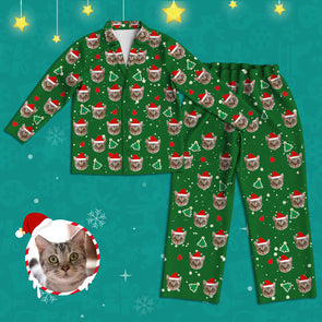 Custom Christmas Pajamas Cat Dog Pajamas Pet Photo Pajamas Home Sleepwear Christmas Gift