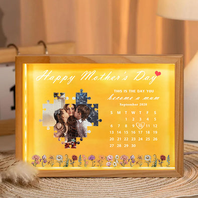 The Day You Became My Mother Light Frame Box Mother's Day Gifts Custom Light Frame Gift for Mom
