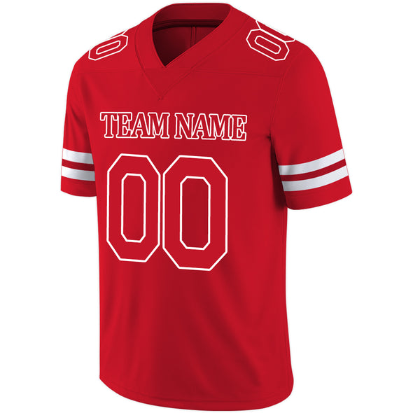 Custom Red Football Jerseys for Men Women Custom Football Team Authentic Jerseys Shirt