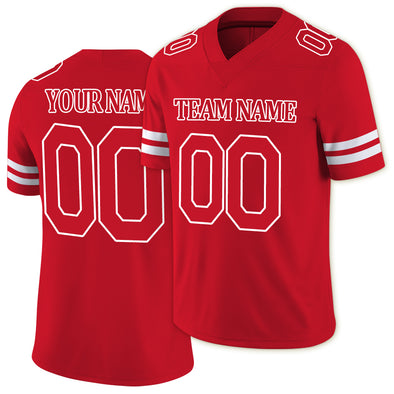Custom Red Football Jerseys for Men Women Custom Football Team Authentic Jerseys Shirt